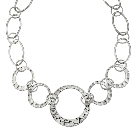 open link silver necklace-womens jewelry necklace