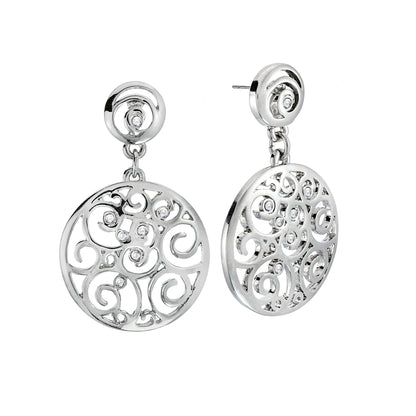 silver earrings-drop silver earrings