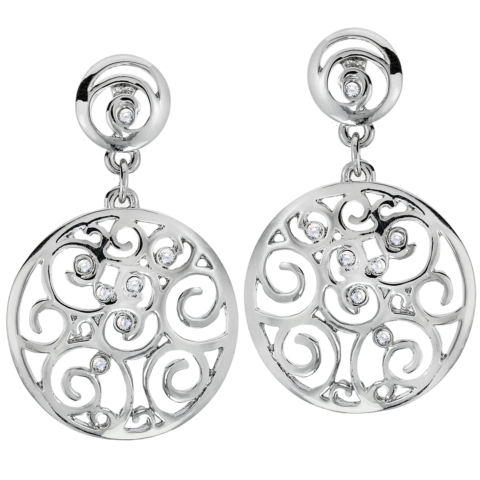 silver earrings-drop silver earrings