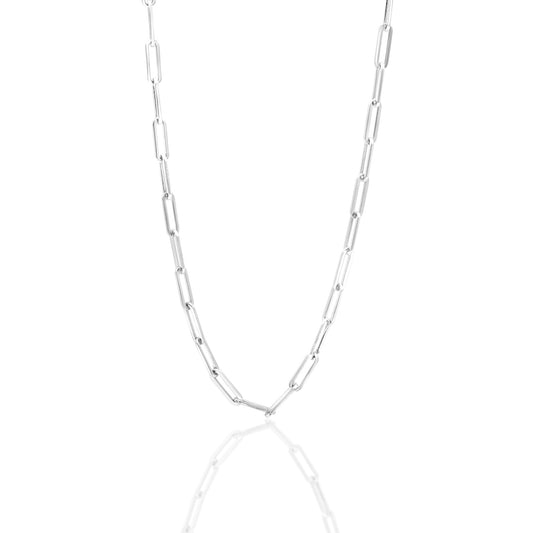 womens-girls-paper clip-chain necklace