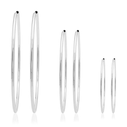Classic Medium Silver Hoop Earrings