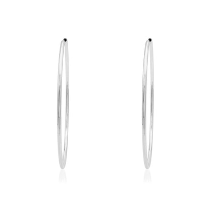 Classic Medium Silver Hoop Earrings