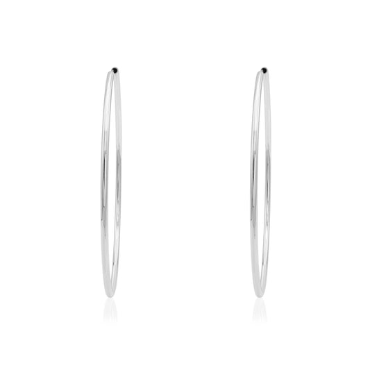 Classic Medium Silver Hoop Earrings