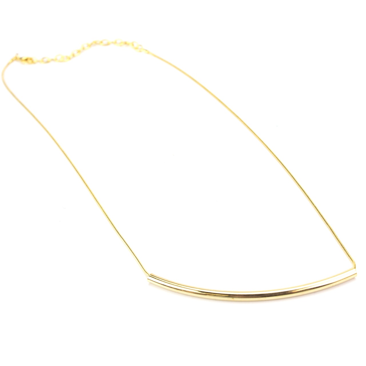 Gold Groove Necklace in Large