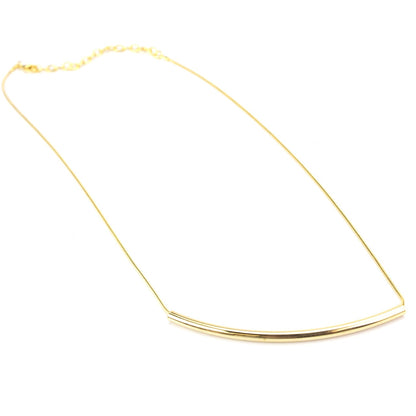 Gold Groove Necklace in Large