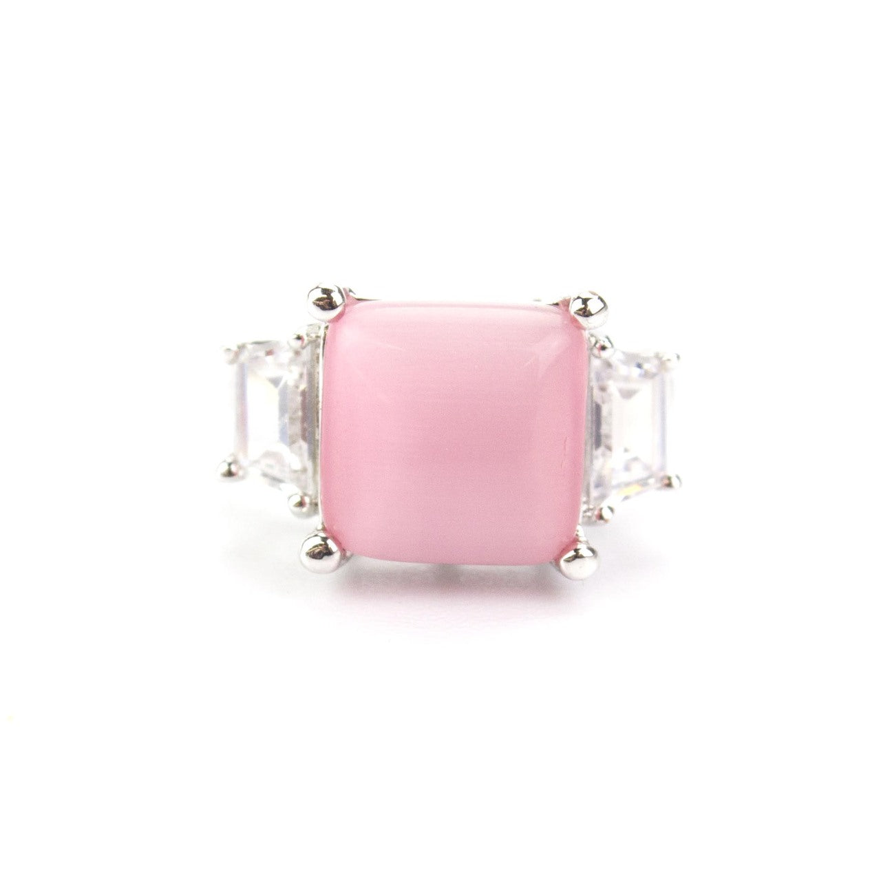 Pink Cat's Eye Ring