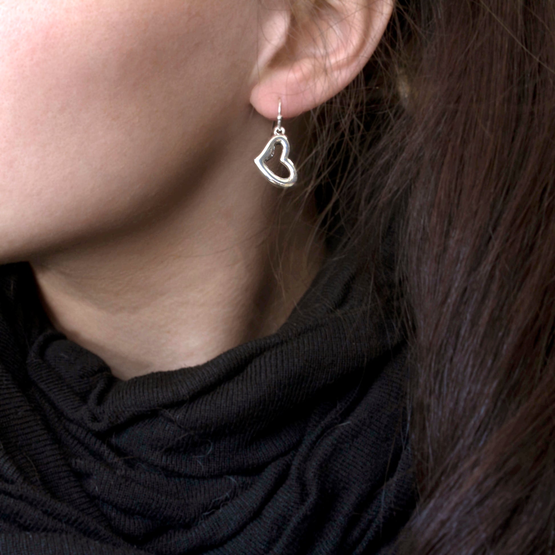 heart jewelry-heart earrings-womens earrings