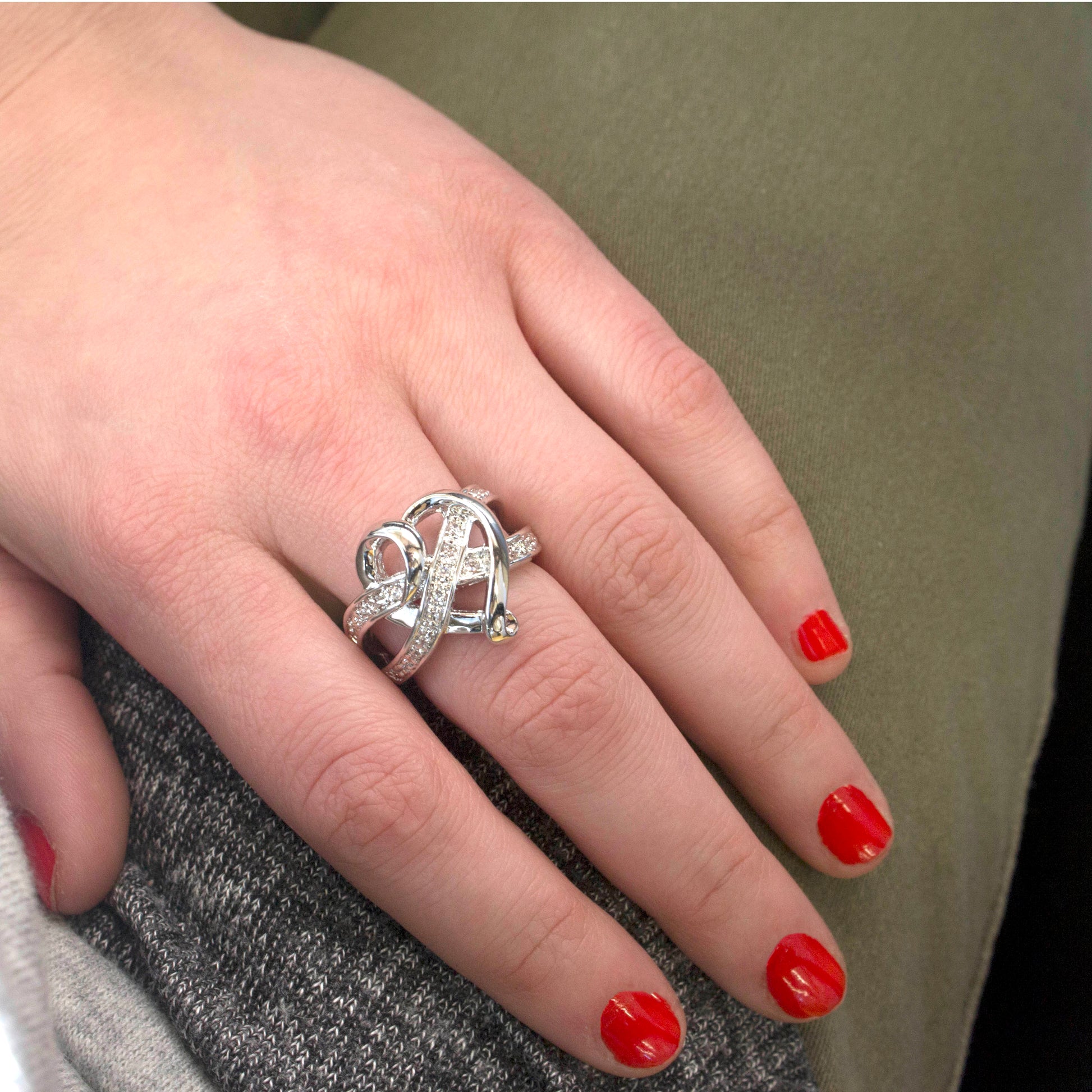 heart jewelry-silver love ring