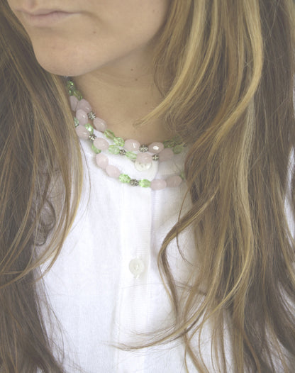 Perfectly Pastel Pink Quartz Necklace