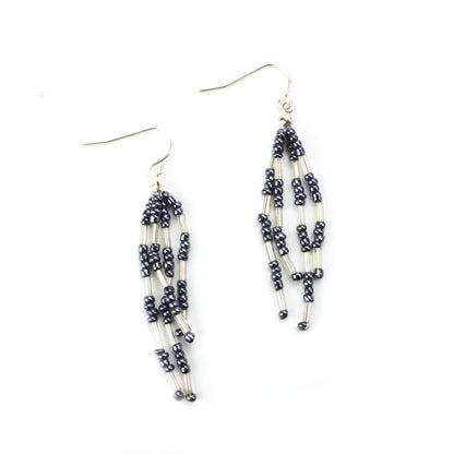 Rumba Genuine Hemetite Bead Earrings