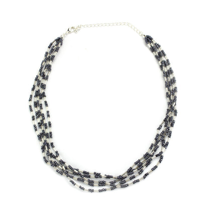 Rumba Genuine Hematite Bead Necklace