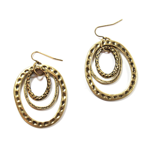 Tunnel of Love Earrings in Gold