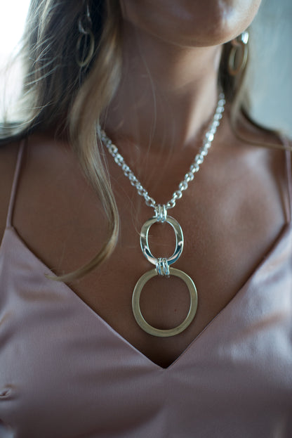 gold-silver-pendant-linked-chain-necklace