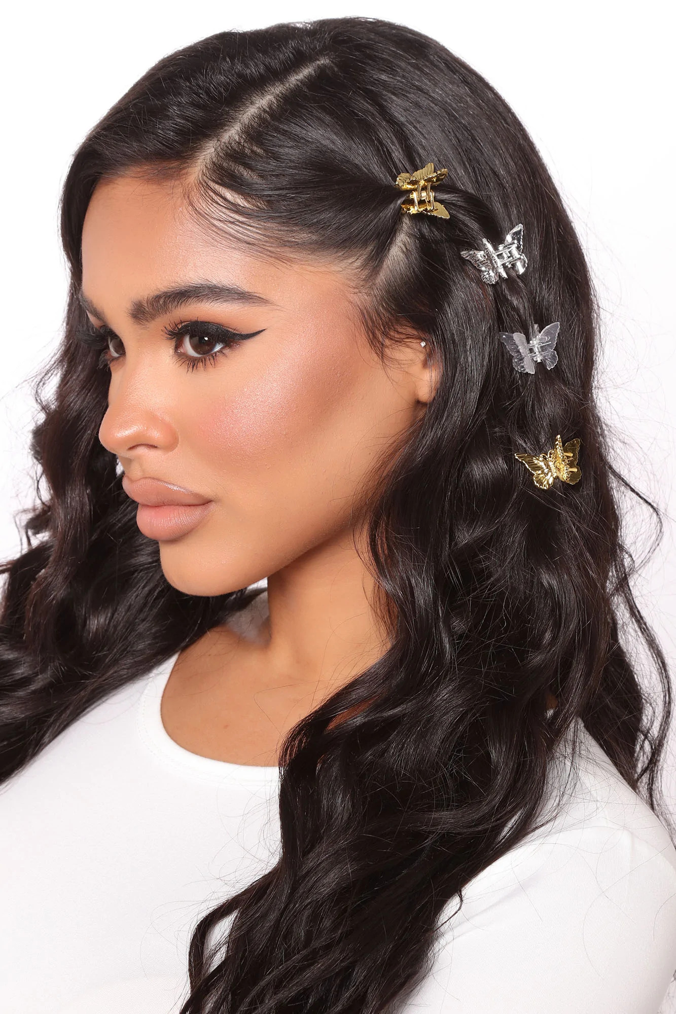 Social Butterfly Hair Clip Gold/Silver 